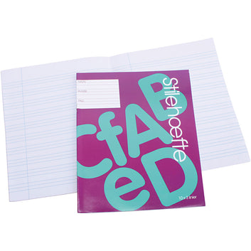 Exercise book with lined paper