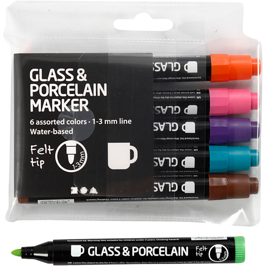 Glass and porcelain markers