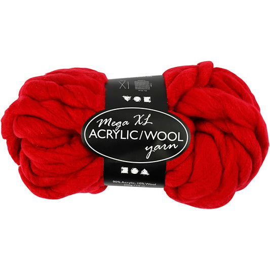 Chunky yarn of acrylic/wool