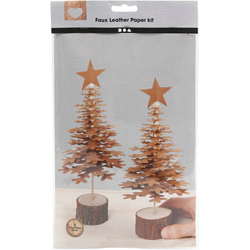 Faux Leather Christmas Trees