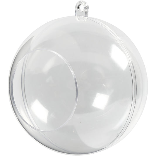 Two-piece open acrylic bauble