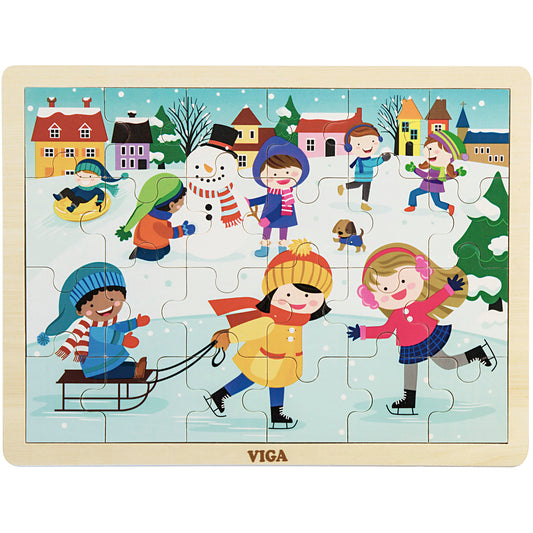 VIGA easonsVIGA wooden jigsaw puzzle, the seasons