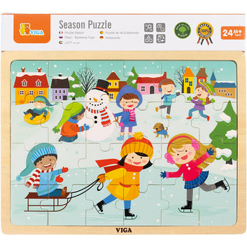 VIGA easonsVIGA wooden jigsaw puzzle, the seasons